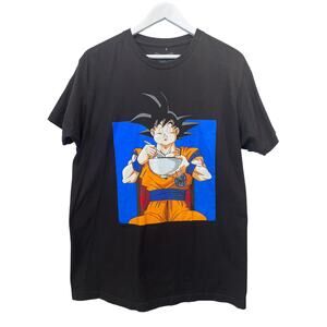 Dragon Ball Z Movie Men's Large Goku Ramen Bowl T-Shirt Anime Black
